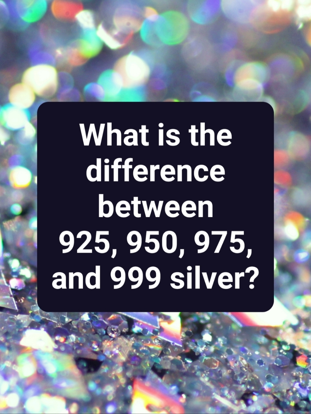 What is the difference between 925, 950, 975, and 999 silver?